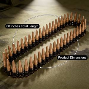 Ceinture de balles en plastique de 60 pouces pour cosplay steampunk, accessoire de costume <span class=keywords><strong>militaire</strong></span>, pour rock star, très vendue, réutilisable, imperméable - Product Image 3