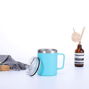 12oz 304 Stainless Steel Mug Coffee Cup with Handle <b>Double</b> <b>Wall</b> Vacuum Insulated Portable Car Tumbler - Product Image 2