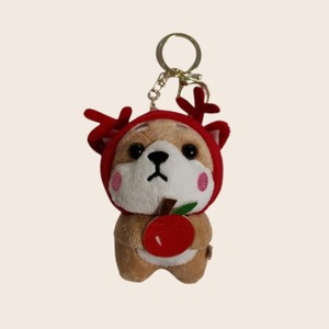 Venta de fábrica 13*9cm Corgi perro llavero colgante cachorro perro muñeco de peluche mochila escolar colgante Shiba Inu lindo mochila muñeca llavero - Product Image 6