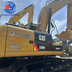 Excavadora de cadenas CAT 320D2 usada, máquina de excavación hidráulica de 20 toneladas, color amarillo y negro, componentes principales originales - Product Image 1