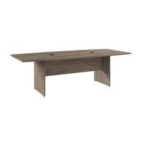 Table de conférence pour 6-8 personnes avec base en bois Bureau de conférence de 8 pieds en forme de bateau pour salles de réunion et de formation