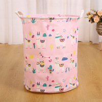 Panier à linge pliable en tissu de coton, bac à linge pour vêtements sales, panier à linge pour la crèche, bac de rangement durable et portable pour la salle de bain et la garde-robe