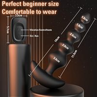 Jouet sexuel anal en silicone à télécommande, masseur de prostate masculin, plug anal G-spot, perles anales vibrantes, vibrateur pour homme gay et femme