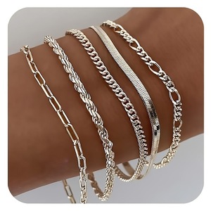 Cross-border Hot Sale 18K Gold Plated Stainless Steel <b>Bracelet</b> Women Fashion Versatile Titanium Steel Bangle Wholesale Jewelry - Product Image 2