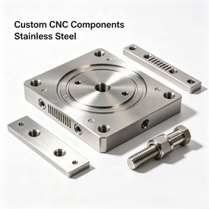 Kit de quincaillerie mécanique sur mesure en acier inoxydable de haute précision, avec barres de serrage et goujons pour plaque de base usinée CNC en acier inoxydable OEM - Product Image 1