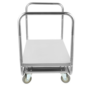 दोहरे हैंडल कारखाने थोक संग्रह ट्रे के साथ बड़ी क्षमता स्टेनलेस स्टील पैलेट ट्रॉली - Product Image 3