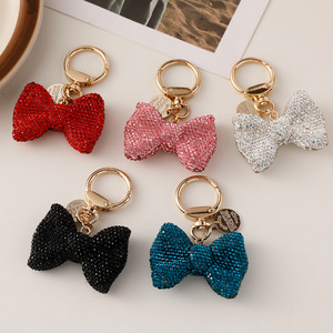 Crystal Rose Quartz Light Popular Durable Creative Cheer Minimalist Bag Key Chain Keyring Charm Pendant Car Schoolbag