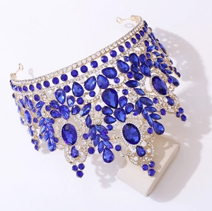 Corona Grande de Aleación Roja Real, Corona de Reina, Corona de Concurso de Miss Universo, Tiara - Product Image 4