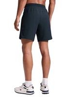 Shorts d'entraînement pour hommes 7'' en polyester tissé 100% à séchage rapide, taille mi-haute élastique avec cordon de serrage, couleur unie, poche zippée - Vente chaude