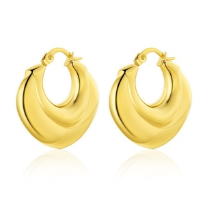 Joyería Vintage, Aros de Oro de 18 Quilates, Pendientes Gruesos de Oro para Boda - Product Image 6