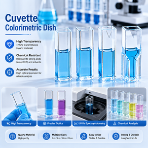 Cubeta de Cuarzo DeGao de 10mm, 20mm, 30mm, 40mm para Espectrofotómetro UV-Vis y Análisis Enzimático - Product Image 2