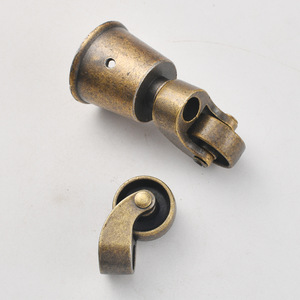 Rueda para Muebles de Aleación de Zinc, Bronce Antiguo, con Eje Hueco, Rodamiento Simple, Rueda de Poliuretano, Uso en Interiores, Diseño Tradicional y Duradero - Product Image 3