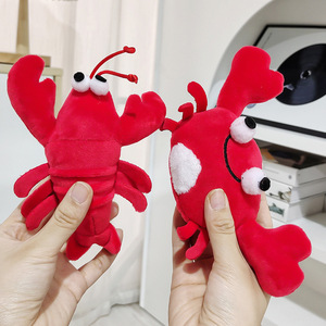 Mini jouet de homard en peluche personnalisé avec porte-clés poupée en peluche d'écrevisses mignonne jouet en peluche animal rempli de coton PP - Product Image 2