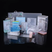 Boîte de rangement transparente en plastique PET pliable écologique, boîte en acétate, boîte en PVC, emballage avec ou sans cintre