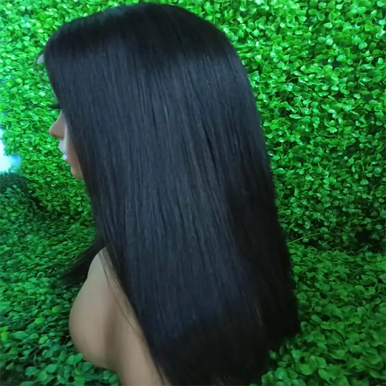 Preplucked Bleached virgin Human Hair Lace Wigs 210%density Natural Hairline Wig Bone straight Pretty Vietnamese Raw Bouncy Hair