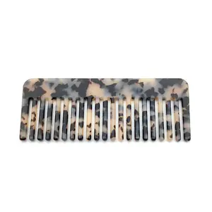 Stylish Resin Acetate Hair Combs Tortoise Shell Cellulose Acrylic Wide Tooth Comb For Ladies