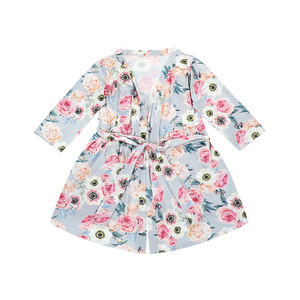 Batas Largas de Seda Láctea <span class=keywords><strong>con</strong></span> Estampados Personalizados para Mujer, Vestidos Florales de Maternidad, Mantas para Bebé, Envolturas, Set de Diademas, Pijamas para Adulto <span class=keywords><strong>con</strong></span> Cinturón - Product Image 3