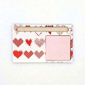 AGH Sublimation Blanks MDF Custom Memo Pad Pen Holder MDF Memo Pads With <b>Sticky</b> <b>Note</b> - Product Image 2