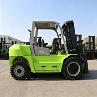 Chariot élévateur contrepoids FD80Z à succès, diesel haute efficacité avec mât à trois étages et fourches 1220x175mm pour la manutention des matériaux