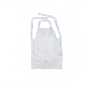 Huamaohengchun2 Mil Blanc Tabliers jetables en polyéthylène 46"x28" - Bavoirs en plastique imperméables pour la cuisine, la vaisselle et les activités artistiques (En vrac) - Product Image 1