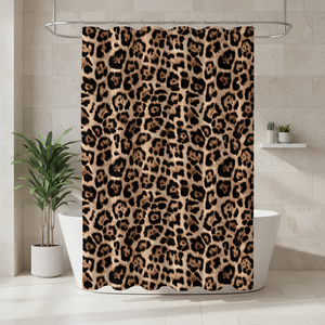 <span class=keywords><strong>Rideau</strong></span> <span class=keywords><strong>de</strong></span> <span class=keywords><strong>douche</strong></span> imprimé léopard, imperméable, résistant à la moisissure, en tissu, avec œillets antirouille pour maison moderne - Product Image 1