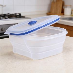 Boîtes à lunch pour enfants en silicone, contenants alimentaires pliables pour le camping, ensemble de boîtes à lunch en silicone pliables pour la cuisine - Product Image 6