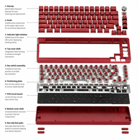 75 Key Hot Swap Gaming Keyboard RGB Wired 2.4G Wireless Low Latency 3 Mode USB 3.0 GK75 for PC Mac