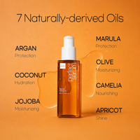 Sérum réparateur capillaire aux 7 huiles naturelles avec argan et marula, anti-frisottis et protecteur thermique pour cheveux secs et abîmés