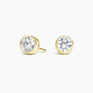 Boucles d'oreilles en diamants de laboratoire certifiés DE VVS de 0,5 à <span class=keywords><strong>2</strong></span> carats, design de lunette, bijoux fins - Product Image 3