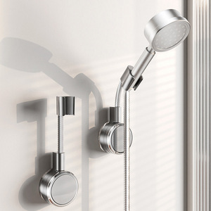 Universal Shower Head Holder Suction Cup Adjustable Round Hanging Mount Minimalist Design Bathroom Accessory - Product Image 4