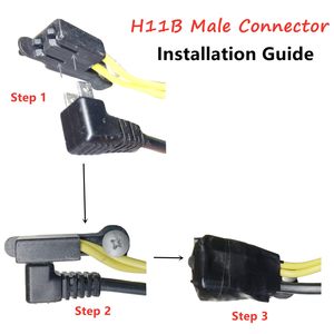 Xe LED bóng đèn cơ sở h8b h9b h11b ổ cắm Nữ adapter dây nịt dây điện cho H11 bóng đèn để h11b - Product Image 5