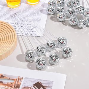Bastoncini da Cocktail con Sfera Disco da 3cm - Agitatori Scintillanti per Bevande, Ideali per Matrimoni, <span class=keywords><strong>Compleanni</strong></span>, Bar e Decorazioni per Feste - Product Image 4