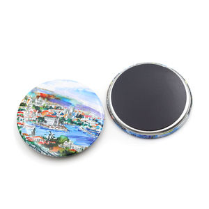 Offre Spéciale attractions touristiques populaires Rectangle 80*53 plaque d'étain aimant autocollant métal londres allemagne <span class=keywords><strong>Paris</strong></span> étain réfrigérateur aimant - Product Image 1