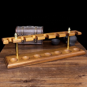Porta pipa da fumo in noce dritta moda <span class=keywords><strong>Vintage</strong></span> 7 posti all'ingrosso porta pipa per tabacco - Product Image 3