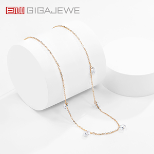 Collana con Pendente in Moissanite GIGAJEWE 1.5CT in Oro Massiccio 14K |   Collana con Doppio Taglio a Rosa |   Gioielli Delicati - Product Image 4