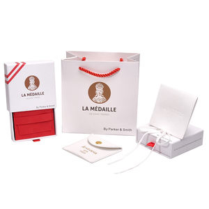 Kotak Kemasan Perhiasan dengan Pegangan, Kotak Geser Kertas dengan Logo Kustom, Tas Kertas, untuk Cincin, Anting, Kalung, Gelang, Hadiah - Product Image 4