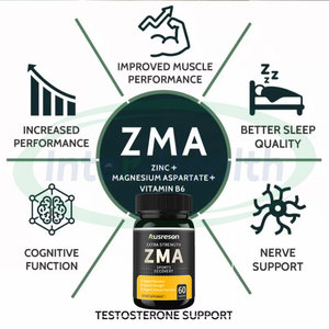Ausreson OEM ZMA seng dan Magnesium suplemen vitamin seng Magnesium aspartat kapsul Zma untuk dukungan imun - Product Image 3