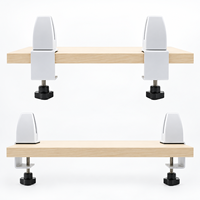 Support de fixation réglable en alliage d'aluminium de type C pour écran de bureau, support de cloison de bureau, support de séparation de poste de travail à torsion manuelle