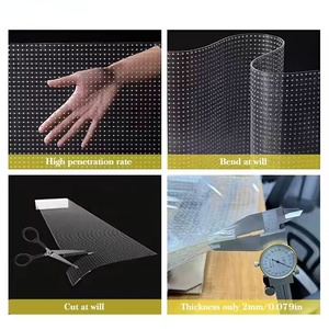 หน้าจอ LED แบบยืดหยุ่น TOALED <span class=keywords><strong>P10</strong></span> สำหรับติดกระจกหน้าต่างห้างสรรพสินค้า จอแสดงผล LED บางเฉียบสำหรับโฆษณา - Product Image 5