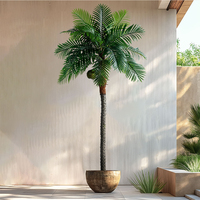 Grand palmier artificiel personnalisé en gros, résistant aux UV, en plastique de haute qualité pour la décoration de jardin