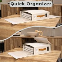 Organisateurs de draps et sacs de rangement pour draps sous le lit ou les boîtes de rangement de placard avec poignées doubles et étiquettes d'organisation