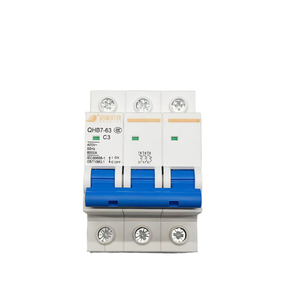 Автоматический выключатель QIHANG QHB7-63 C3 3P с характеристикой C, медный, миниатюрный (MCB), с высокой отключающей способностью 6кА, номинальное напряжение 400В - Product Image 1