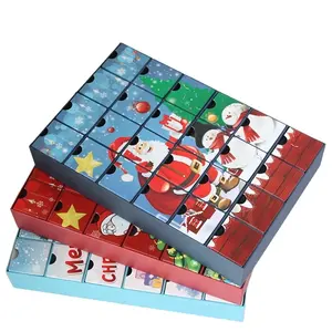 HOT!! Custom Printed Cardboard Paper Gift Box Birthday Holiday Anniversary Theme Activities Advent Countdown Calendar