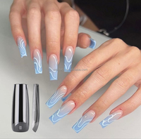 Faux ongles semi-mat à presser, extra-épais, fixation renforcée, forme carrée longue, 16 tailles, NADECO Factory