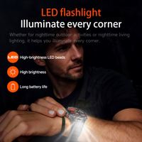 Montre connectée de sport d'extérieur ERON HT45 pour hommes, 1100 mAh, longue durée de vie, étanche IP68, avec lampe de poche, tracker d'activité