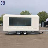 CAMPTRL Remorque alimentaire mobile en acier inoxydable pour café, camion de restauration rapide avec cuisine complète, camion de crème glacée, cuisine mobile, camion de nourriture de rue