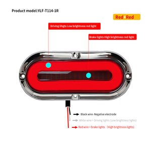 Feux arrière LED 3D à effet néon lumineux 114 LED Rouge/Jaune avec lentille fumée DC12-24V pour remorque, <span class=keywords><strong>camping</strong></span>-<span class=keywords><strong>car</strong></span>, tracteur, motorhome - Product Image 5