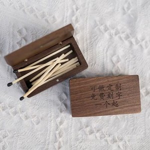 Caja de cerillas de madera personalizada con impresión de logotipo, duradera, para cerillas, cajas de cigarros, embalaje de regalo para aromaterapia - Product Image 3