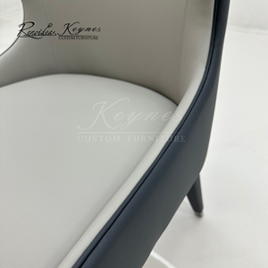 เก้าอี้ทานอาหารหุ้มหนัง PU สีเทาแบบทูโทน รุ่น KeynesModern โครงหุ้มเบาะในตัว เหมาะสำหรับร้านอาหารและโรงแรม - Product Image 6