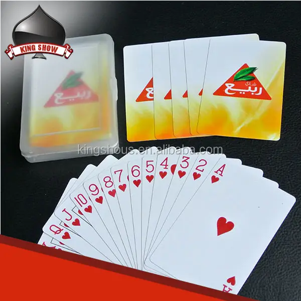 Toptan su geçirmez Pvc plastik oyun kartı tasarım Baloot oyunu özel Poker oyun kartları baskı plastik kart